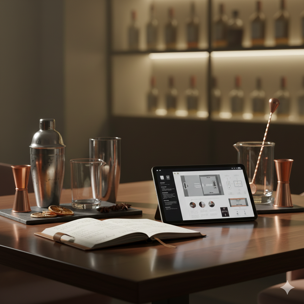 Crowd reacting at bar takeover